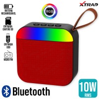 Caixa de Som Bluetooth 10W XDG192 Xtrad - Vermelha